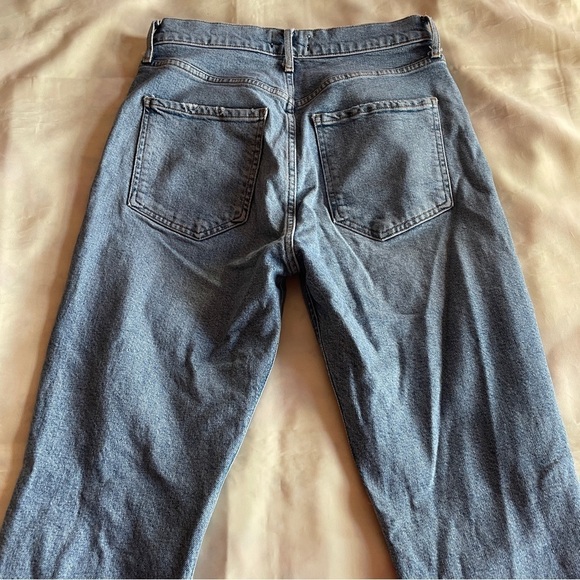 Agolde- Riley High Rise Straight Crop Jeans in Light Wash Whiplash Size 27 - Picture 7 of 10
